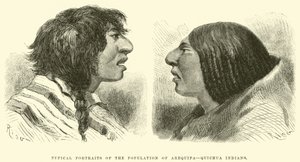 Typische portretten van de bevolking van Arequipa, Quichua Indianen door Edouard Riou